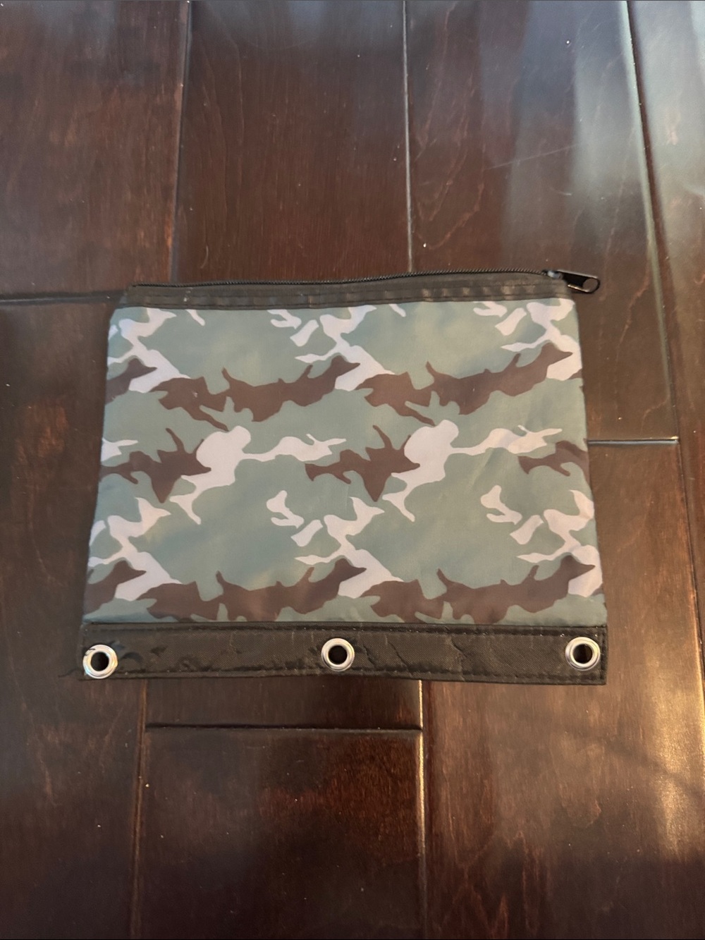 Camouflage Zip Pouch Organizer - Green Camo